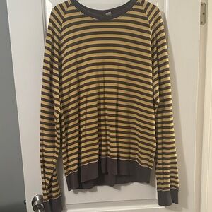 Striped Yellow and Brown Men's Shirt